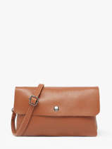 Cross Body Tas Caviar Leder Milano Bruin caviar CA23067